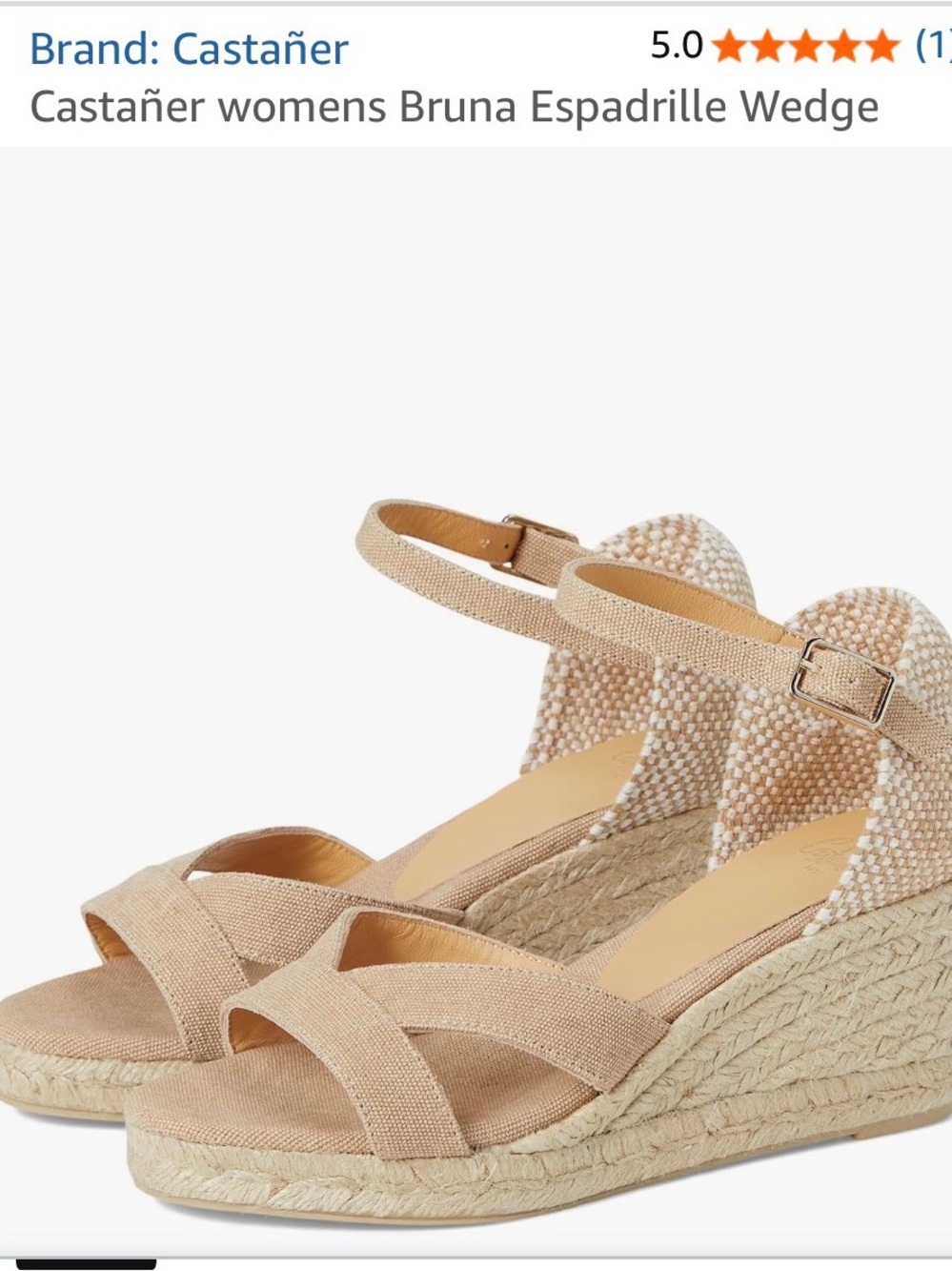 Castaner- Bruna Espadrille Wedge Sandal in Beige - Ivory Size 6
